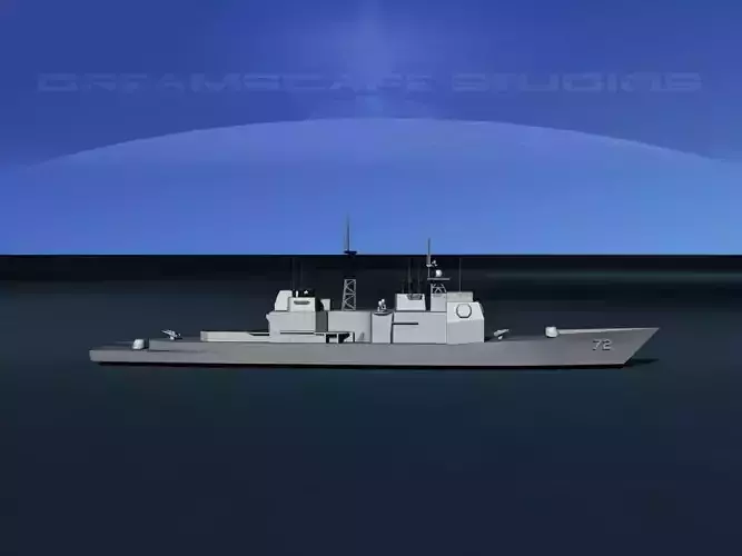 USS Vella Gulf CG-72 LP Low-poly 3D model