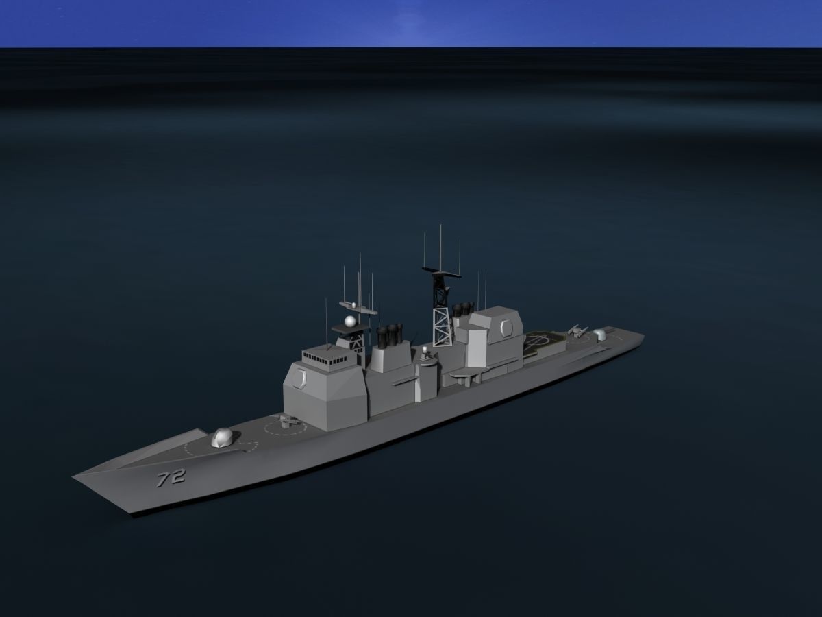 USS Vella Gulf CG-72 LP Low-poly 3D model_10