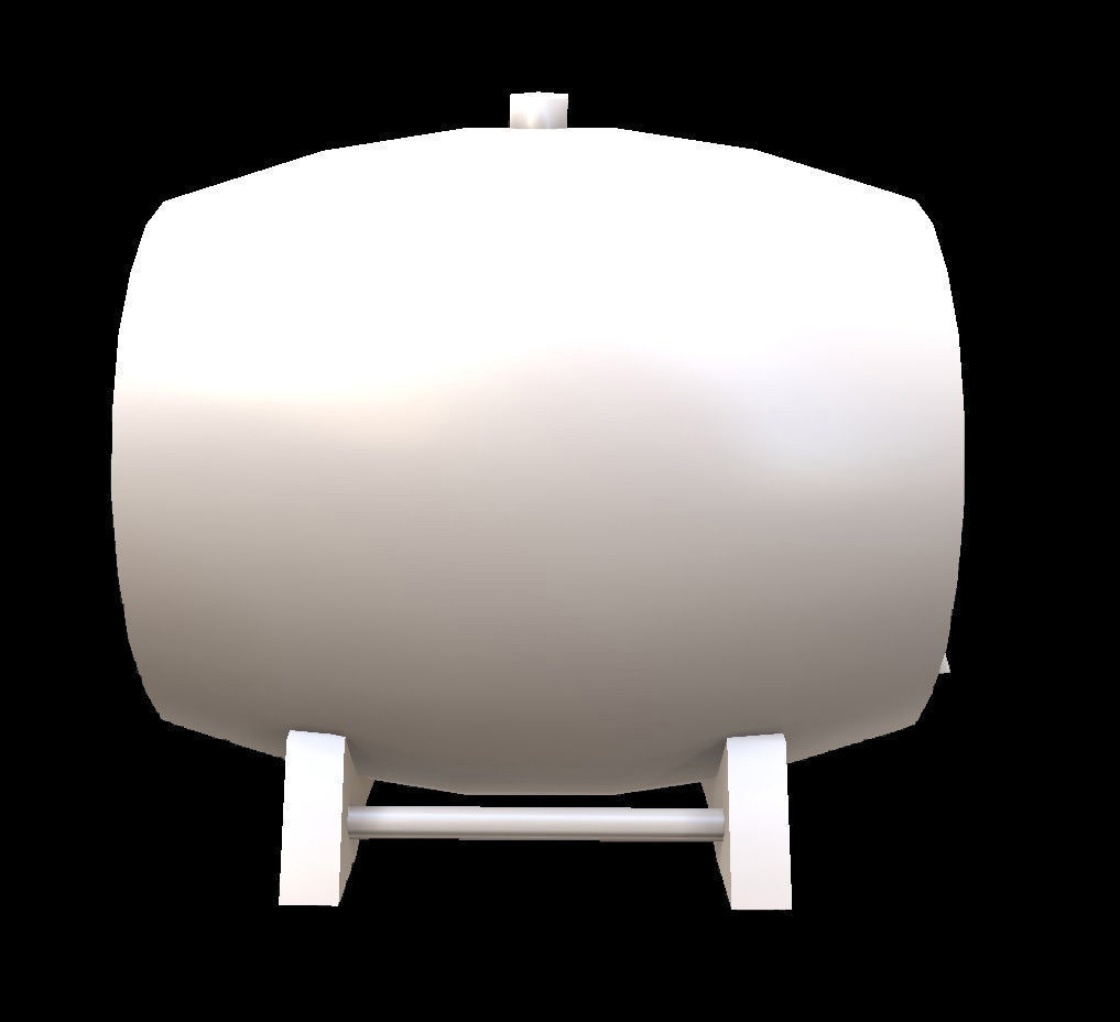 Wine Cask Low-poly 3D model_3