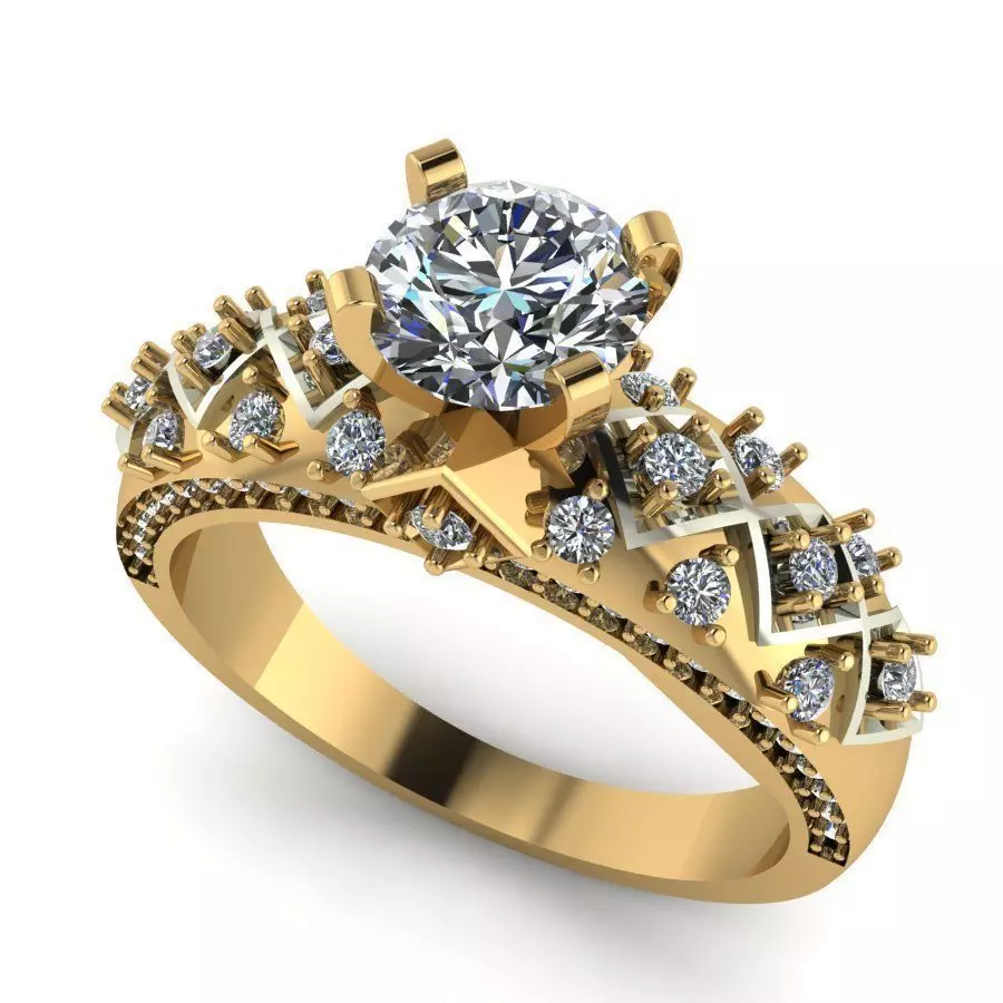 Diamond ring Free 3D print model
