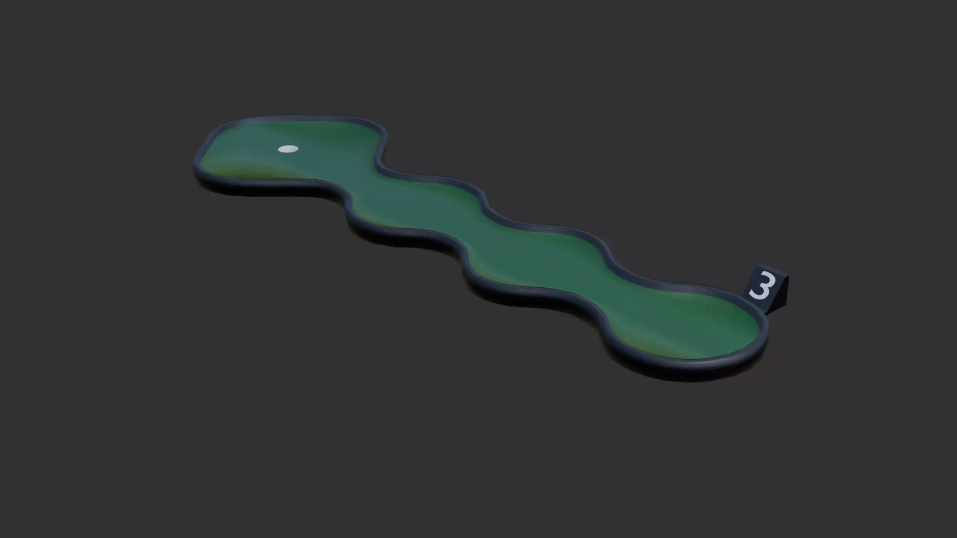 miniature golf set 3D model