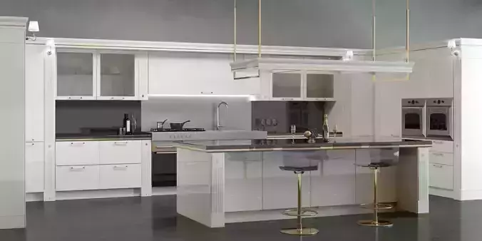Scavolini Baccarat Kitchen White 3D model