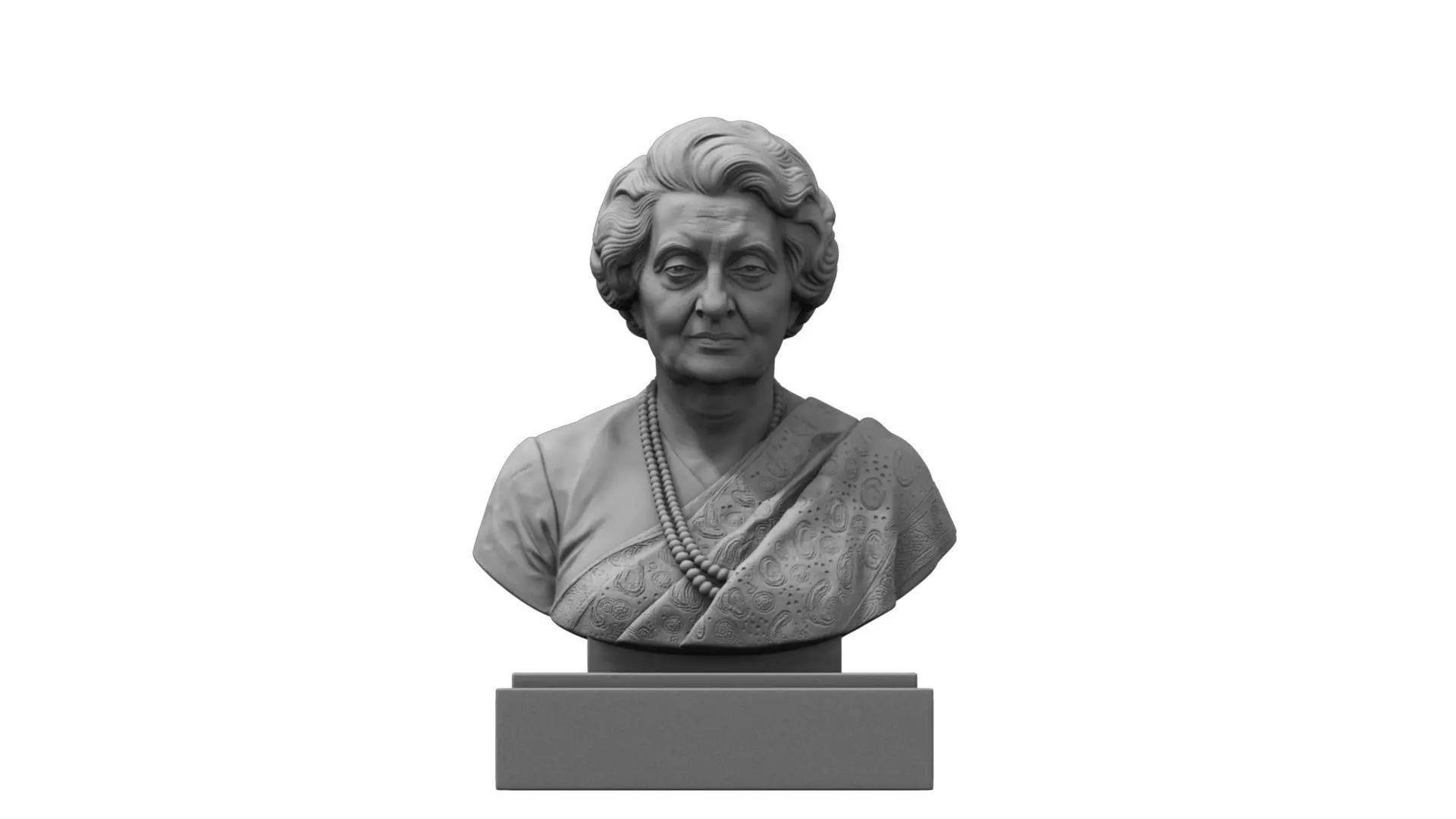 indira gandhi statue sculpture hi poly 3D model