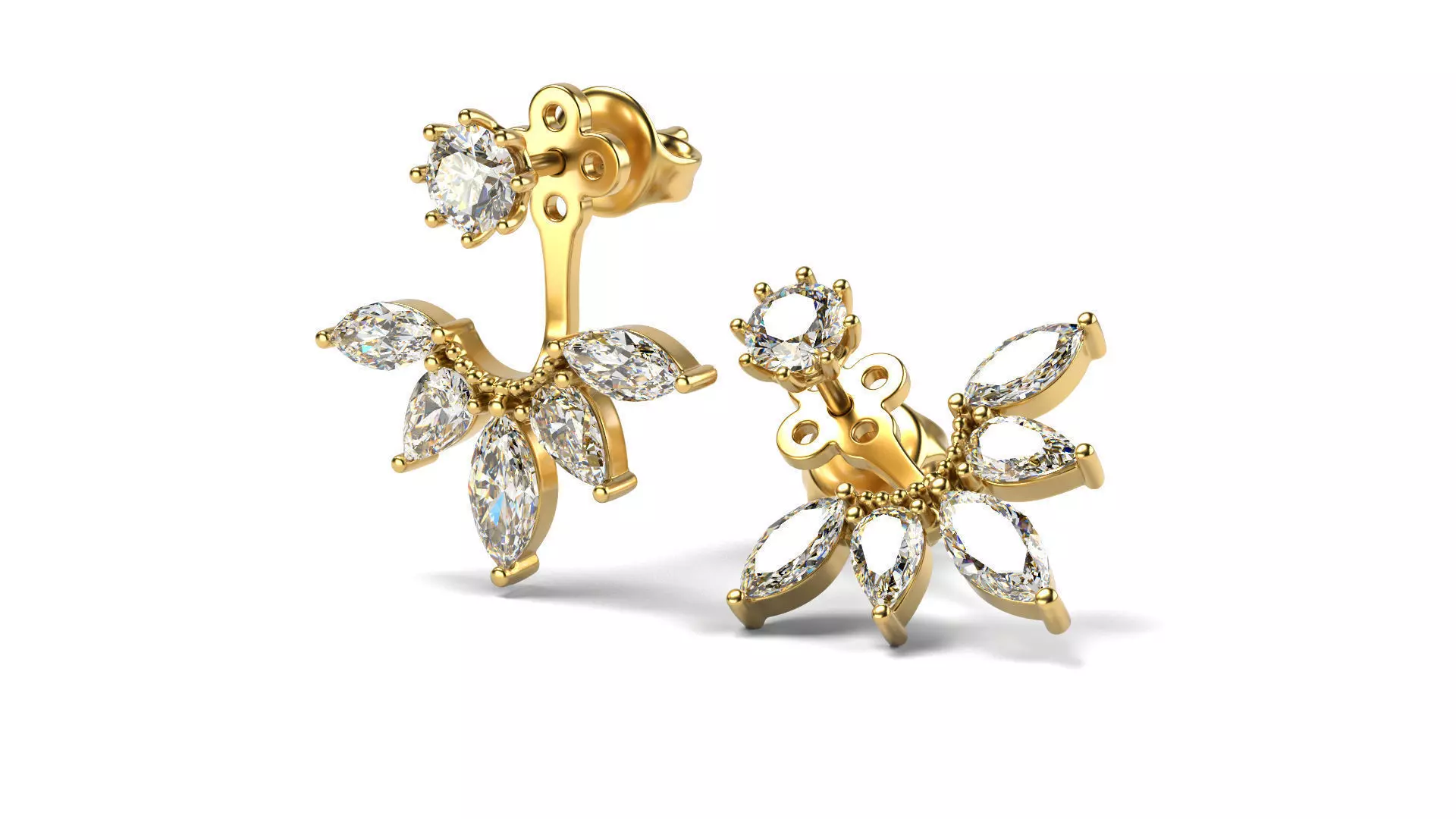 Earrings Flower 3D print model