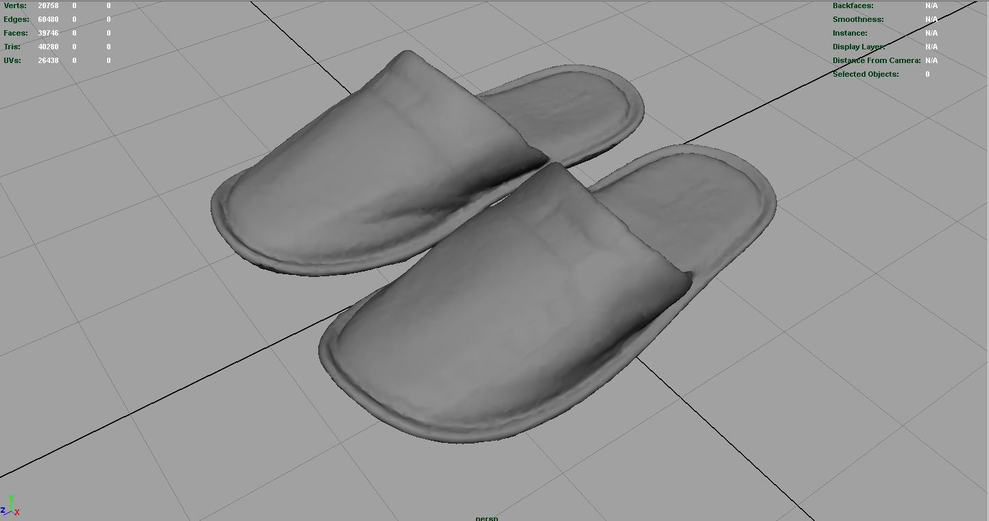 House slippers 3D model_2