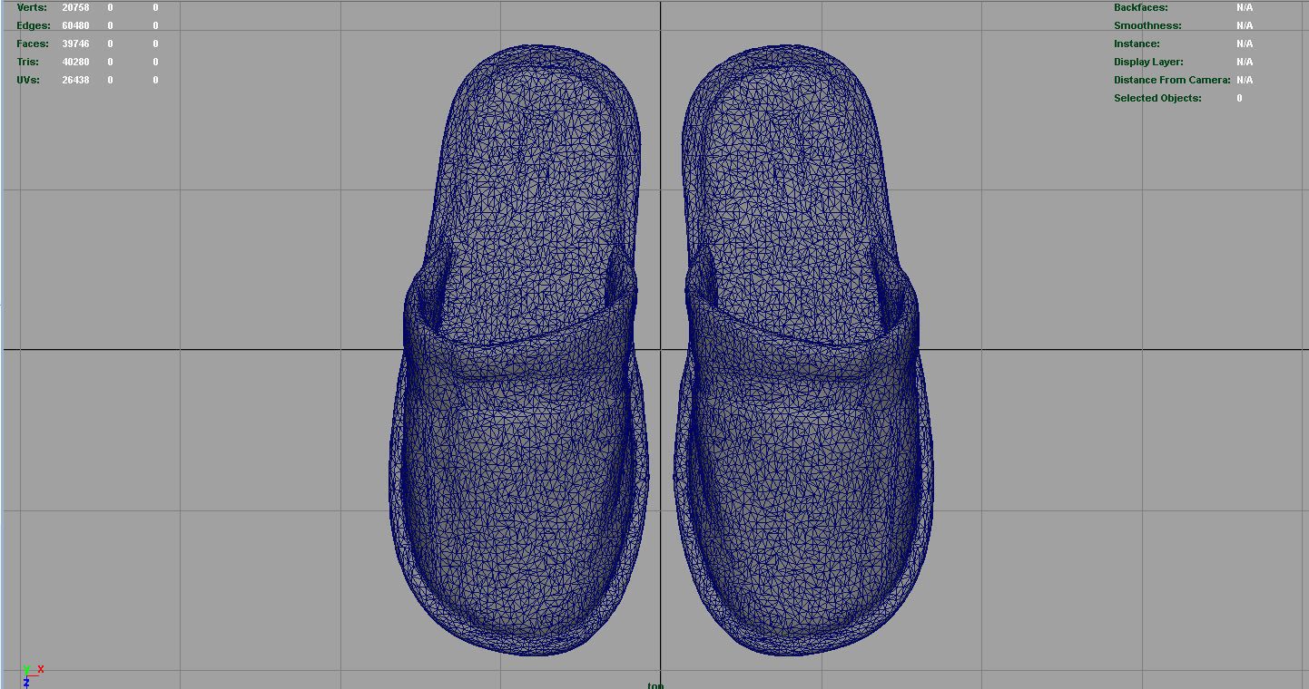 House slippers 3D model_7