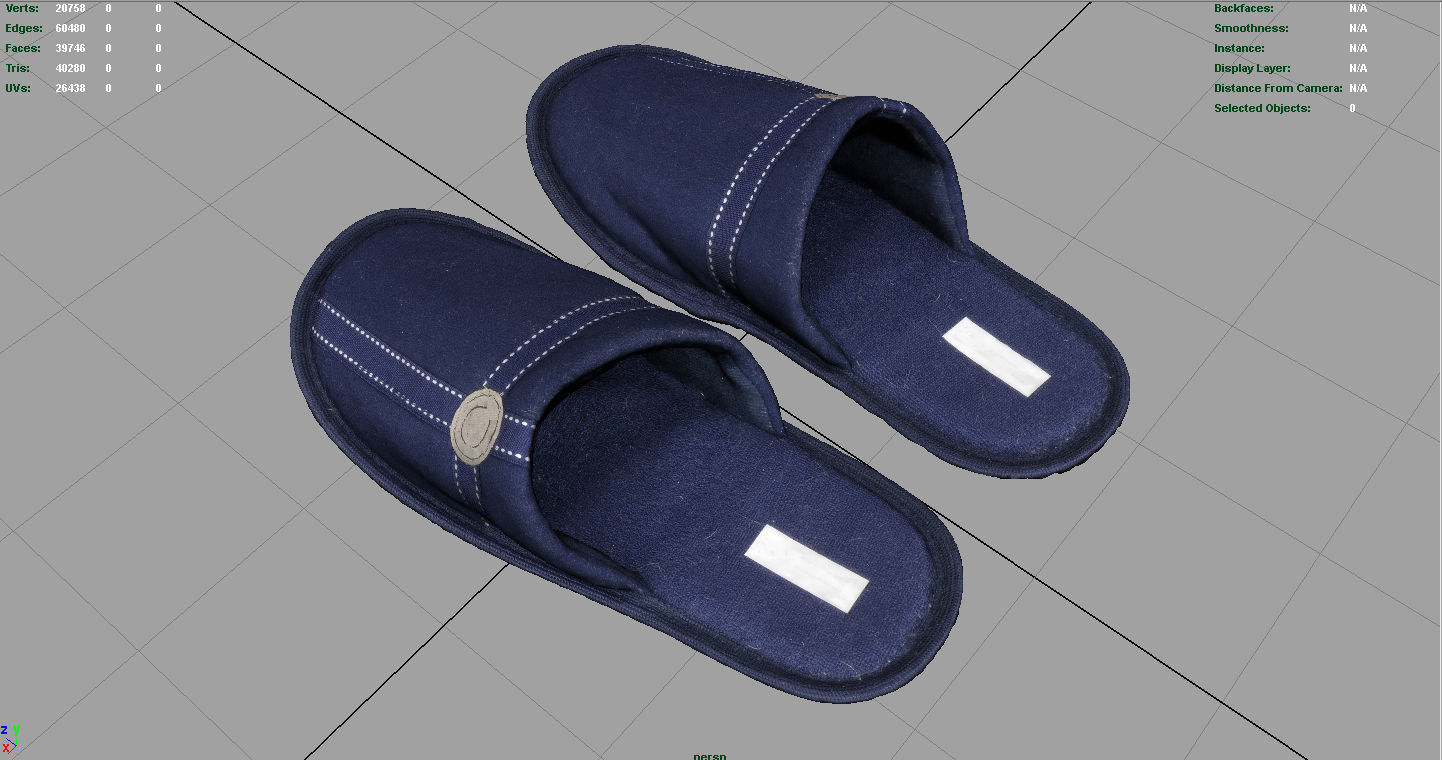 House slippers 3D model_10