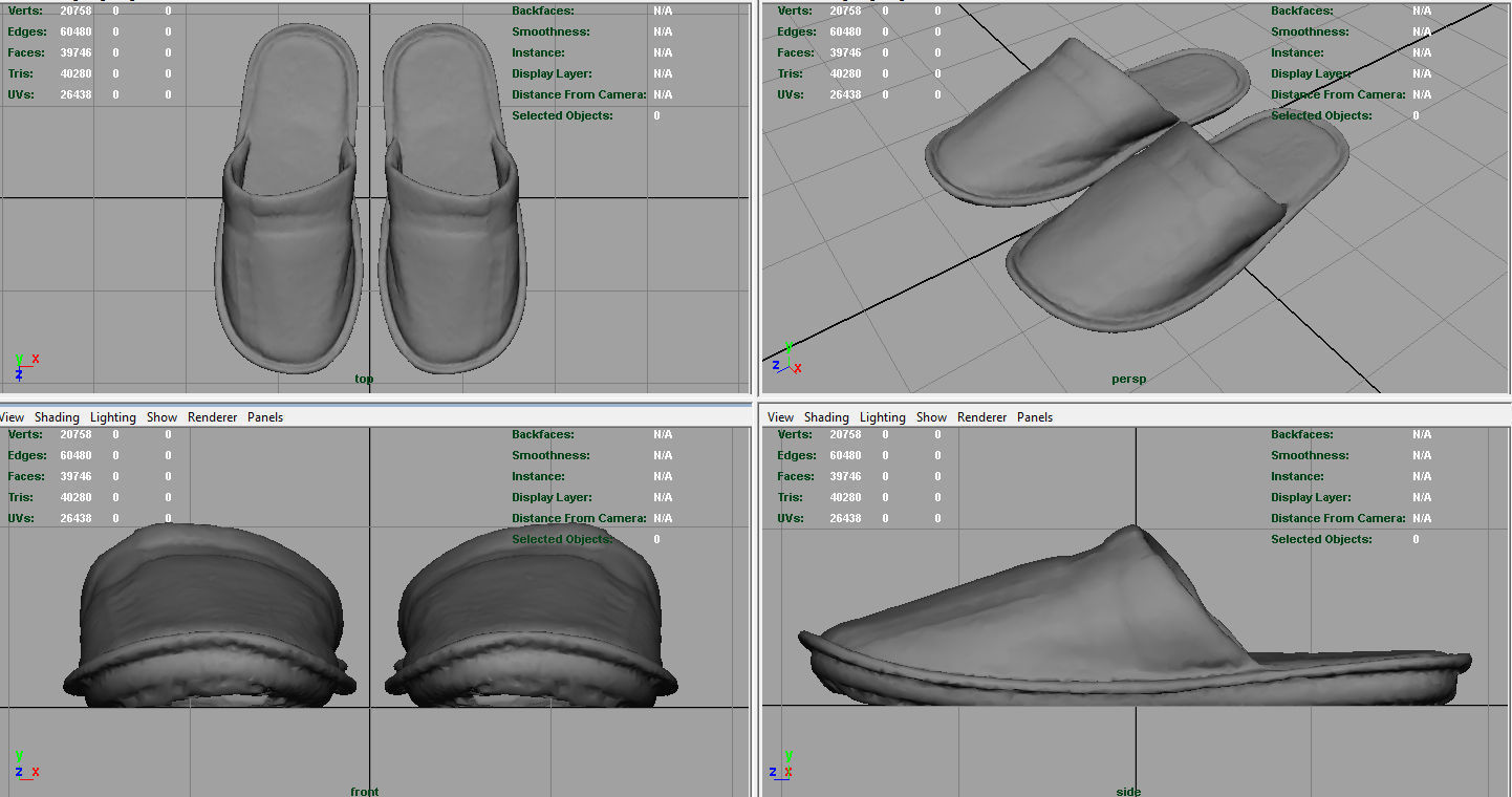 House slippers 3D model_5