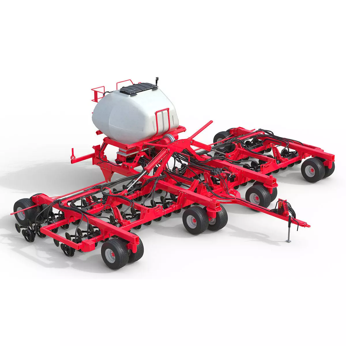 Air Drill Seeder Low-poly 3D model
