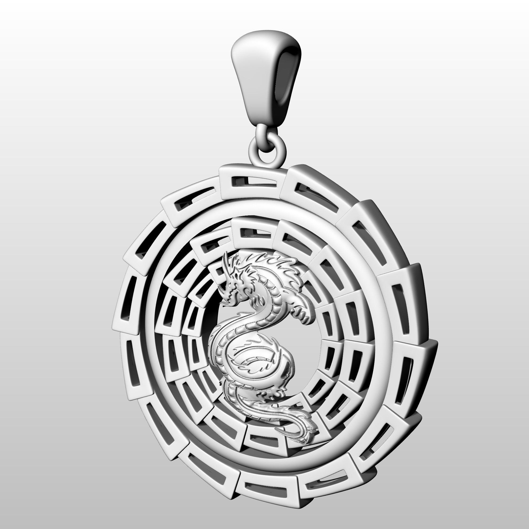 dragon pendant 3D print model_8