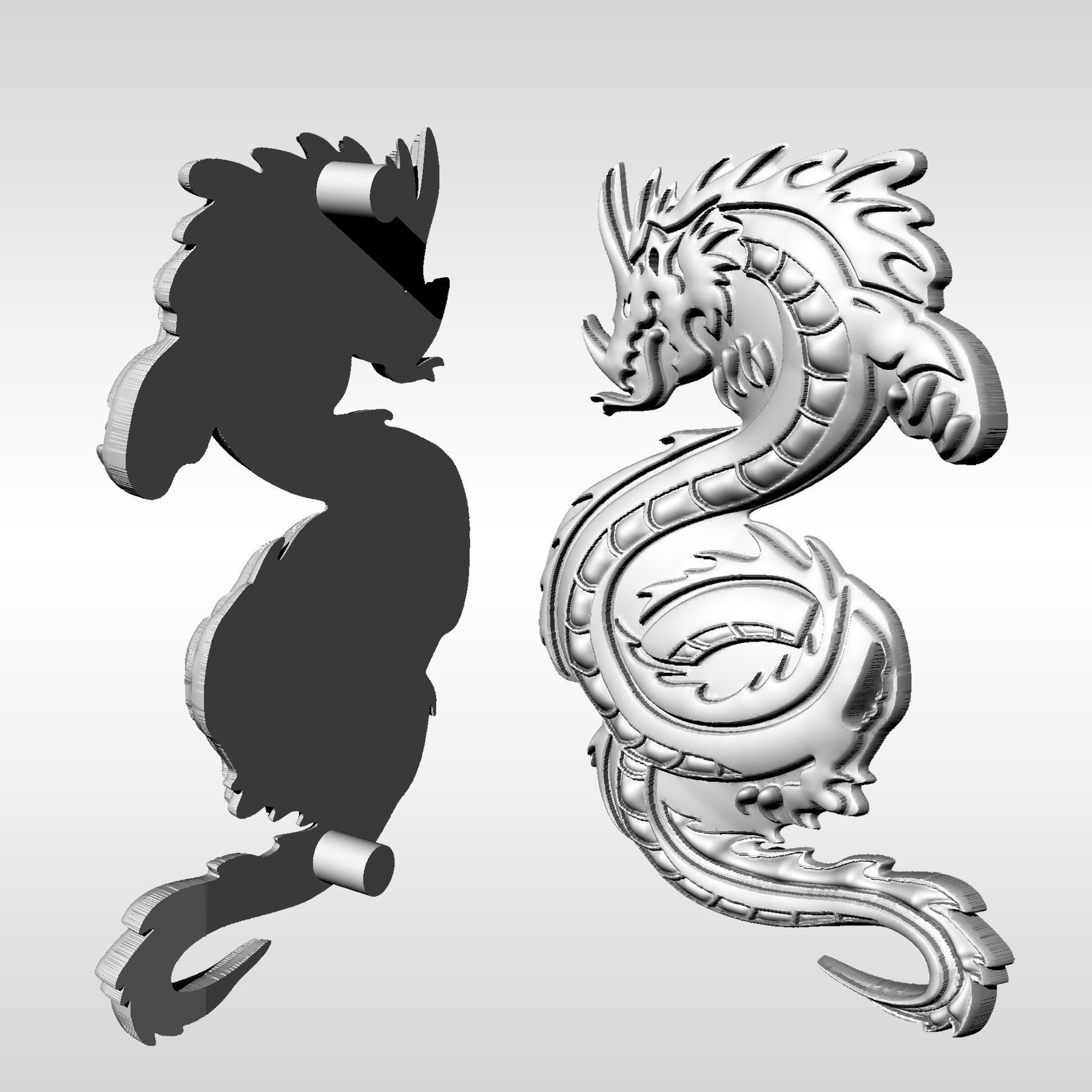 dragon pendant 3D print model_4