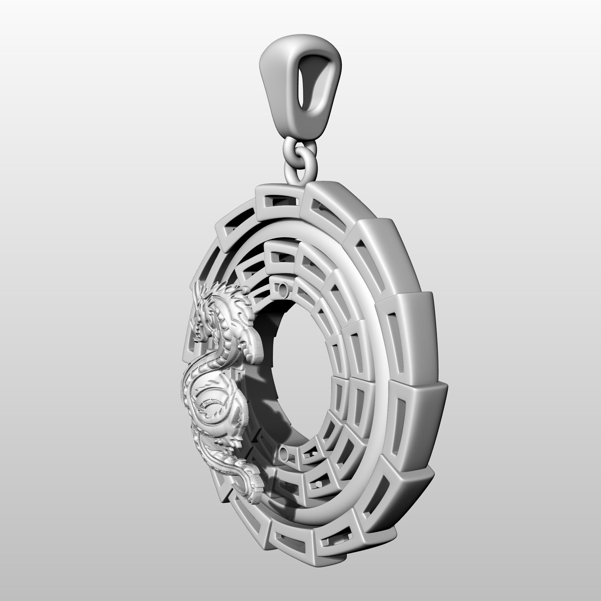 dragon pendant 3D print model_5