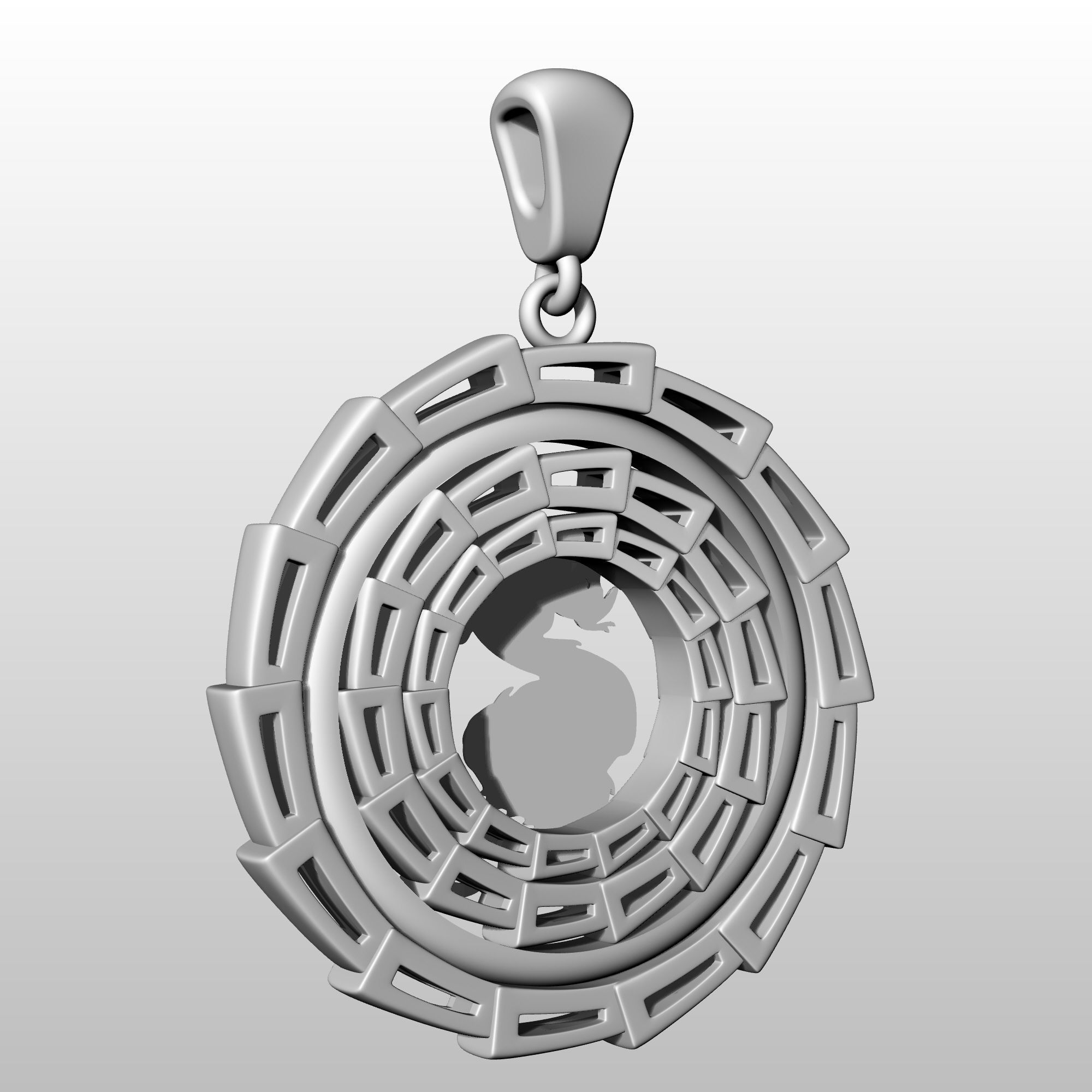 dragon pendant 3D print model_7