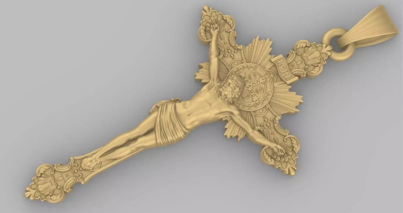 Jesus on the cross 3D print model