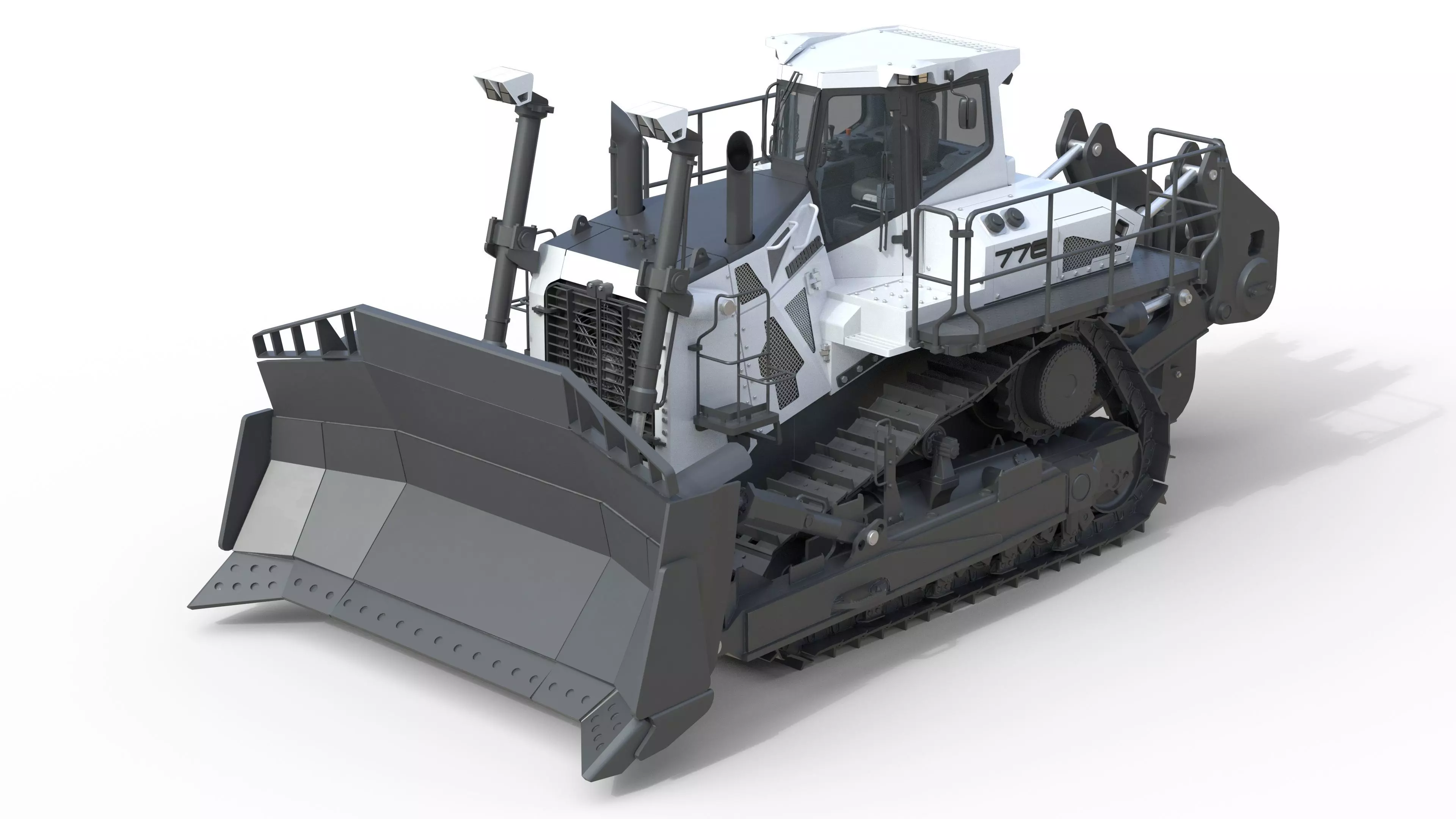 Liebherr PR776 Litronic Crawler Tractor Low-poly 3D model