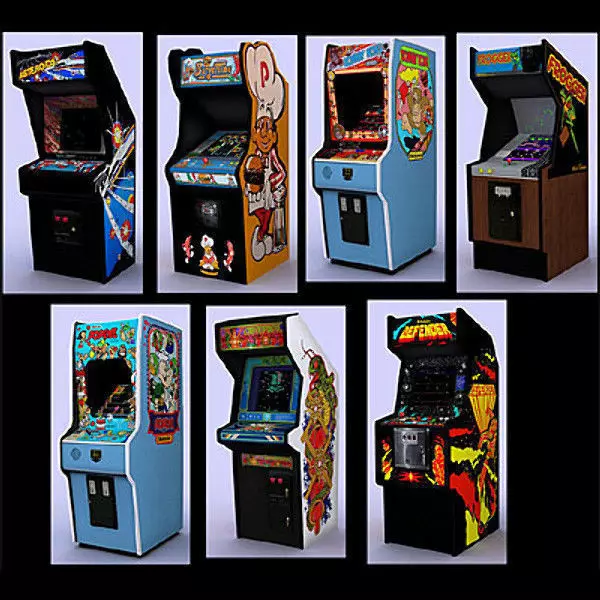 Classic arcade games - pack 1 Low-poly 3D model