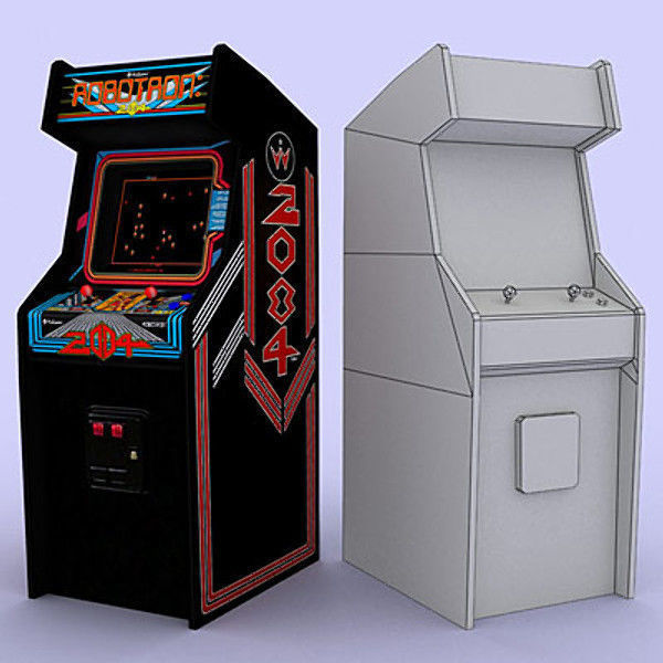 Classic arcade games - pack 2 Low-poly 3D model_7