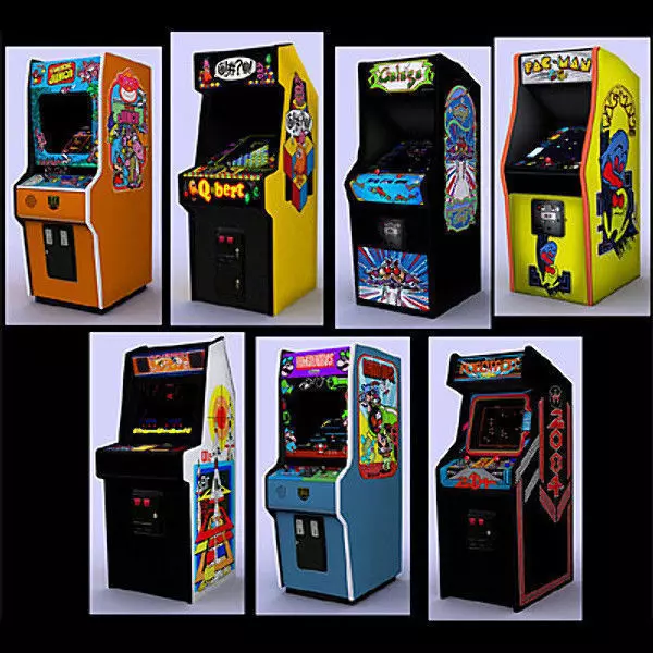 Classic arcade games - pack 2 Low-poly 3D model_0