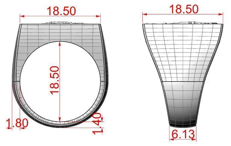 Man ring 3D print model_10