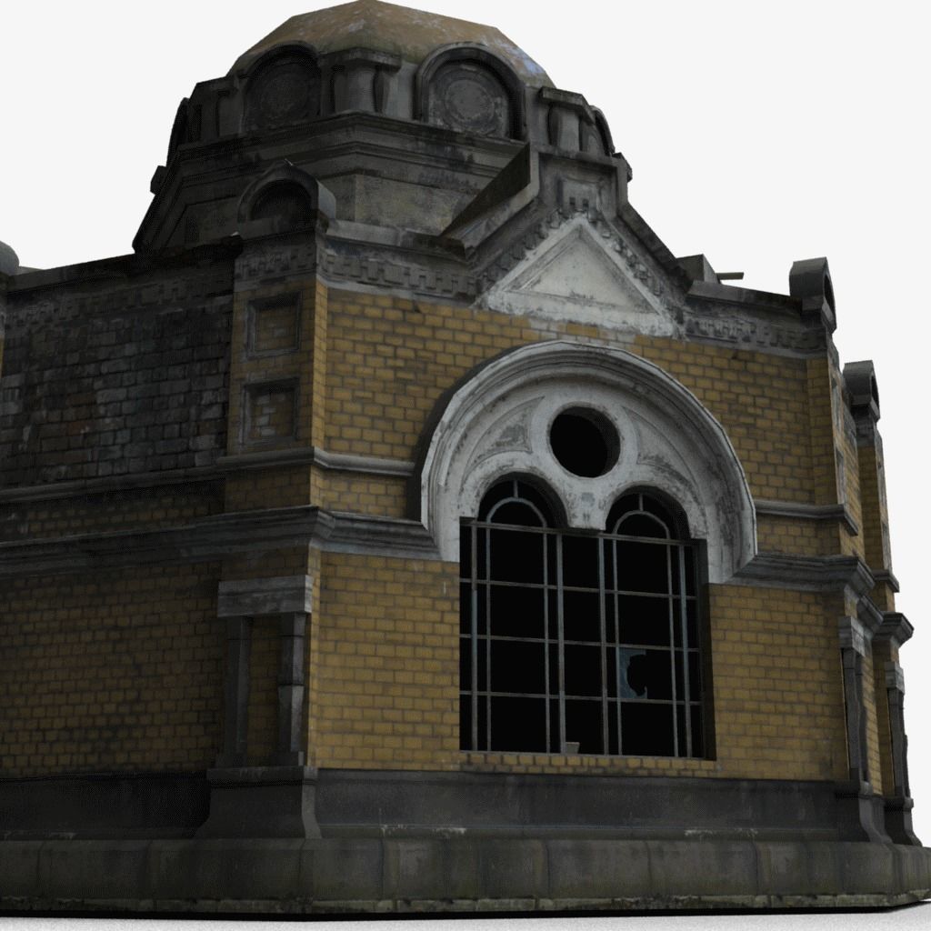 Old Crypt Low-poly 3D model_1