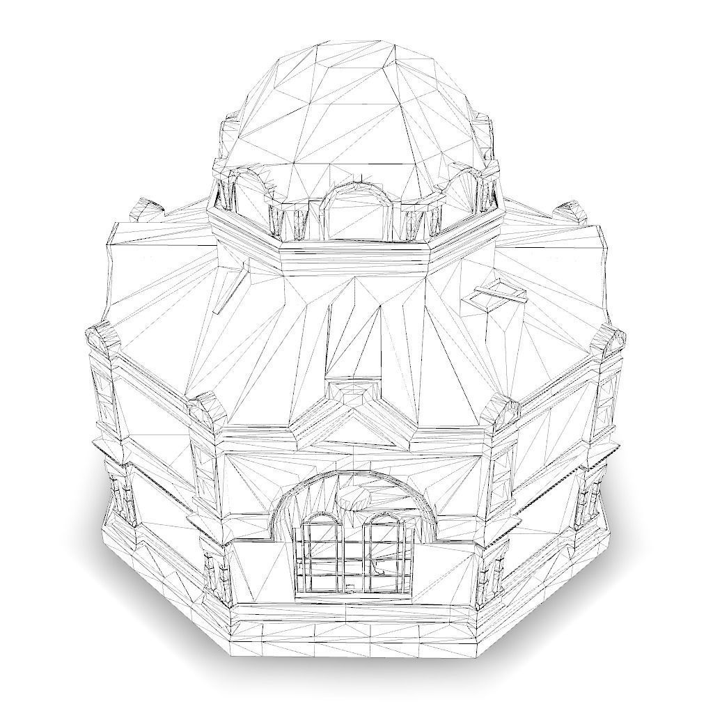 Old Crypt Low-poly 3D model_4