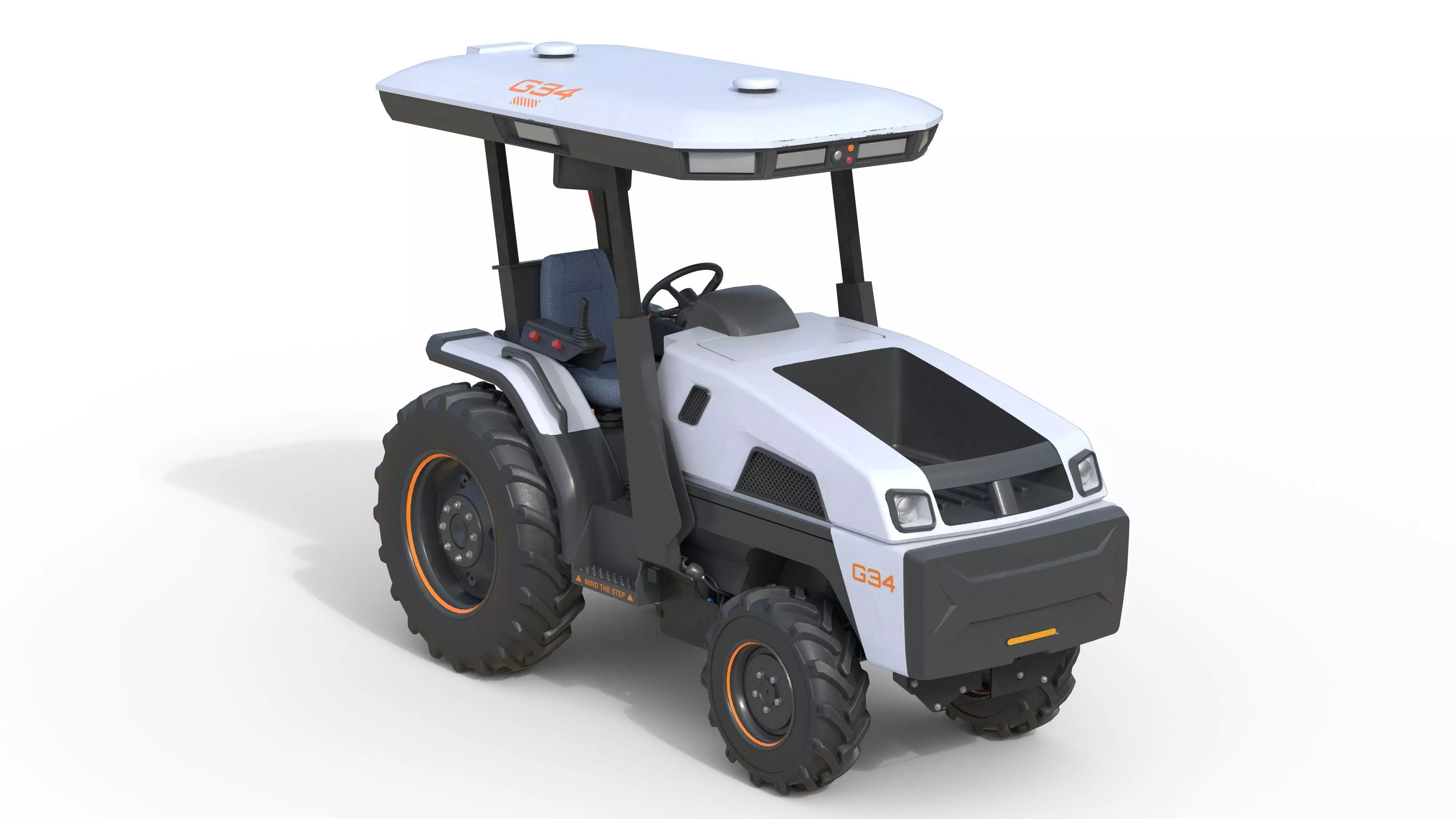 Monarch Electric Tractor Low-poly 3D model