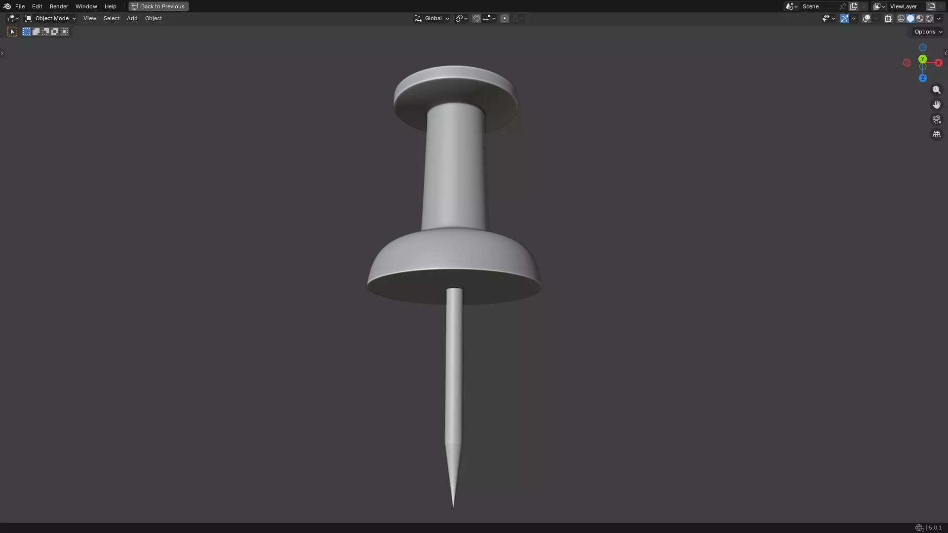 Push Pin 3D print model