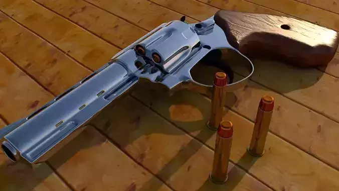 Revolver gun 3D model