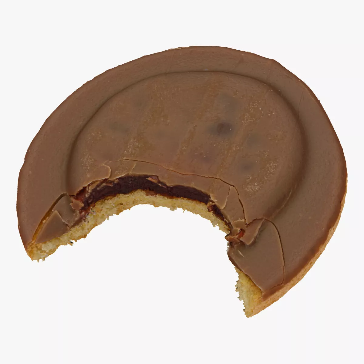 Chocolate Jaffa Cake With Raspberry Jelly 01 Bitten RAW Scan 3D model