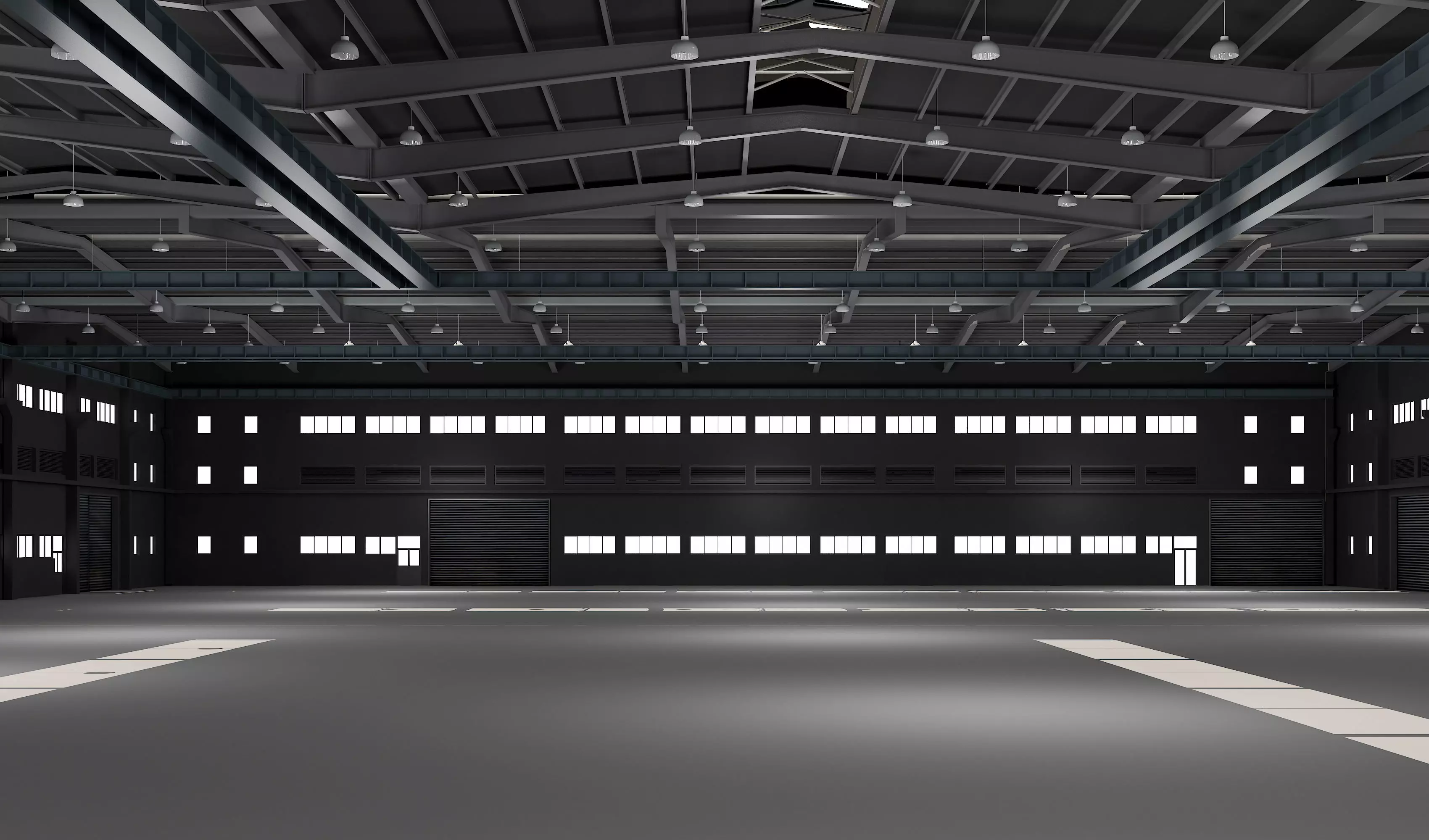 Exhibition hall warehouse interior 3D model