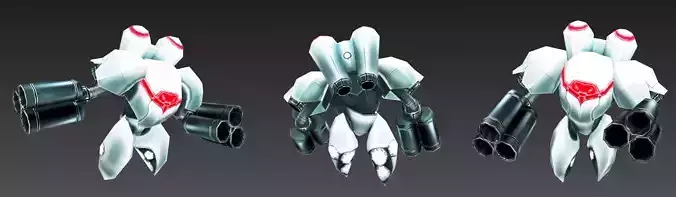 ROBOTS COMANDO Low-poly 3D model