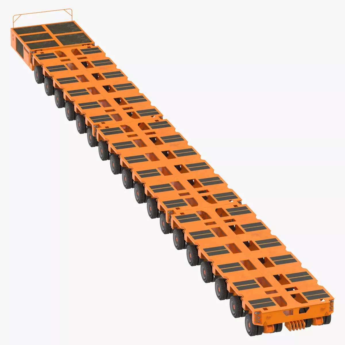 18 Axle Lines Modular Transporter Goldhofer Orange 1 3D model