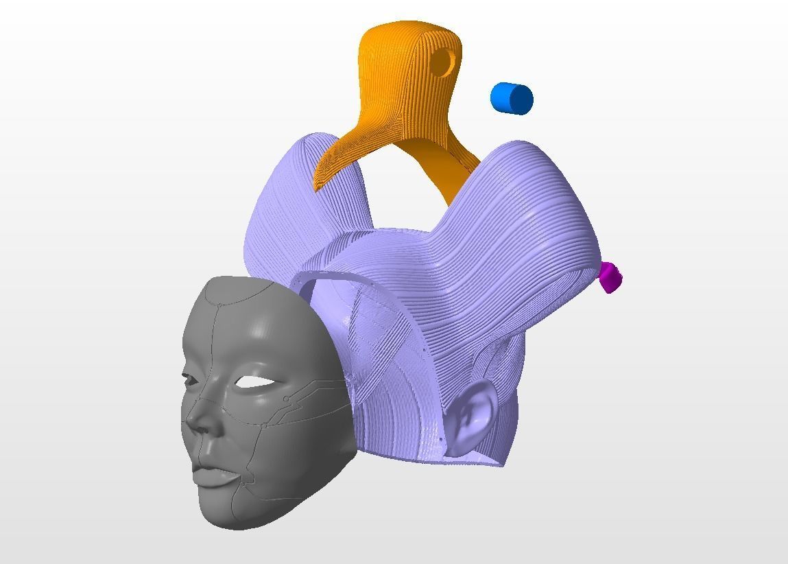 Animatronic Geisha head 3D print model_5