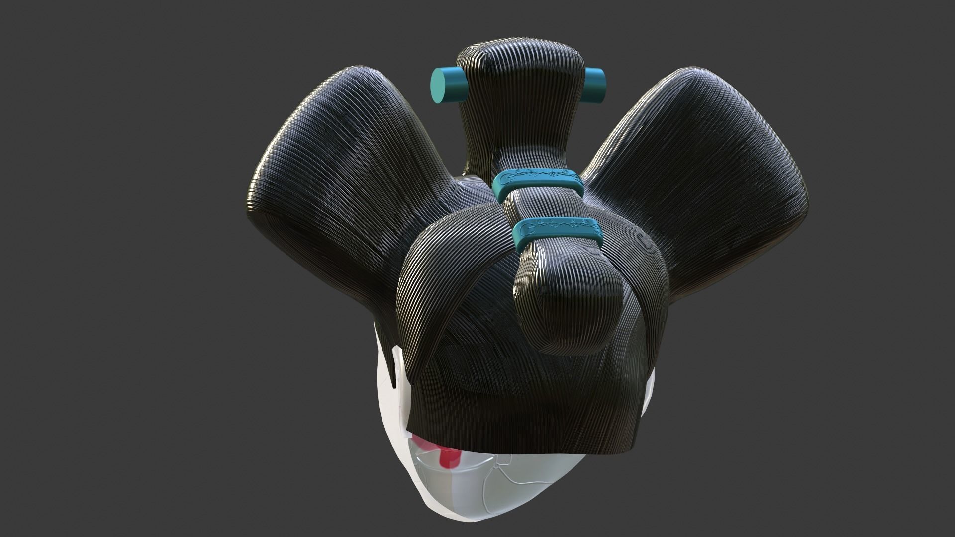 Animatronic Geisha head 3D print model_1
