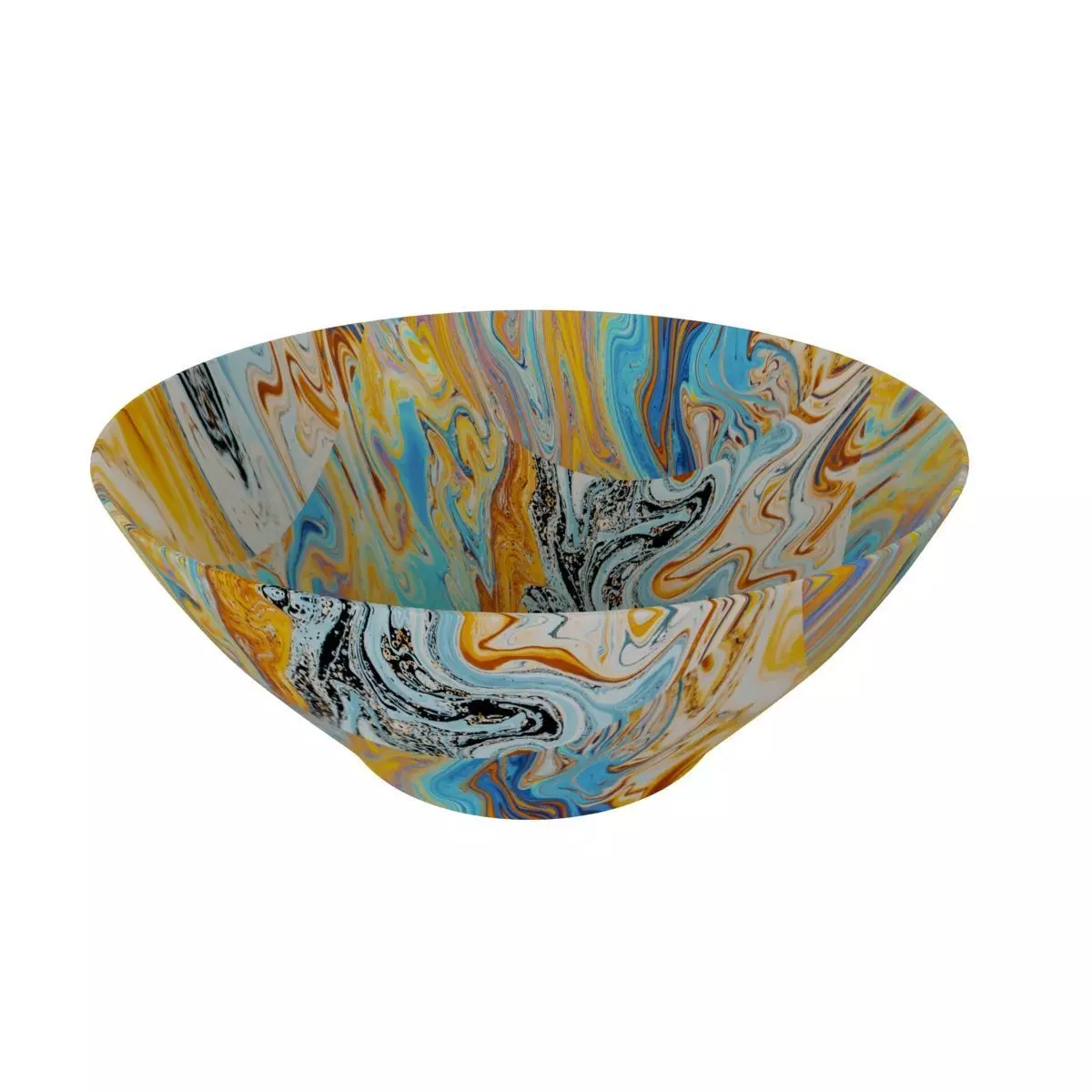 Bowl in yellow Pattren 3D model