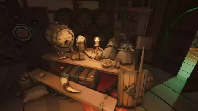 STYLIZED Fantasy Tavern and Kitchen - Low Poly 3D Art Low-poly 3D model 6
