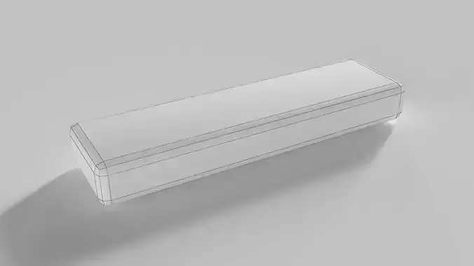 A Crispy Fish Finger Low-poly 3D model 3