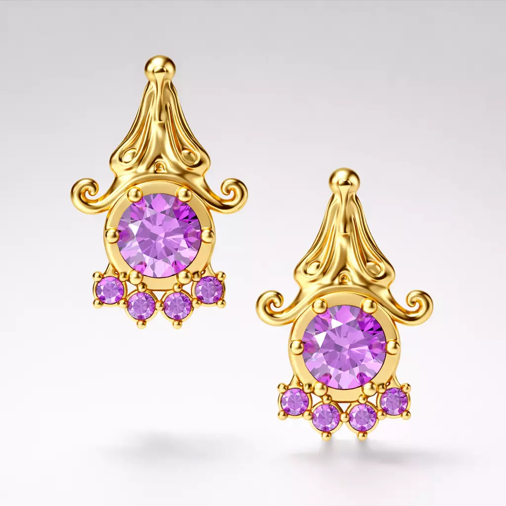 Harlequin Earrings - 3D print ready 3D print model Free 3D print model