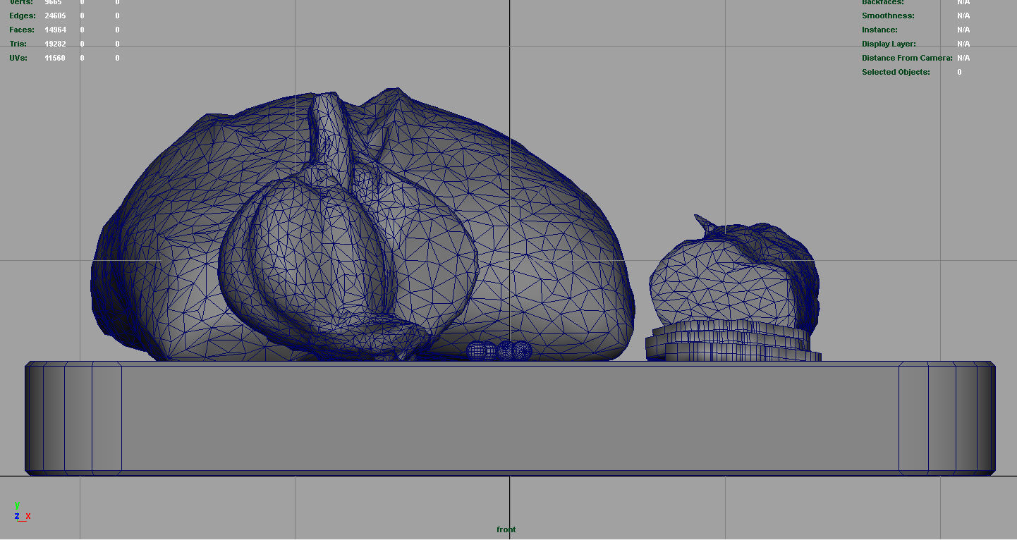 Fuet on a wooden board 3D model_9