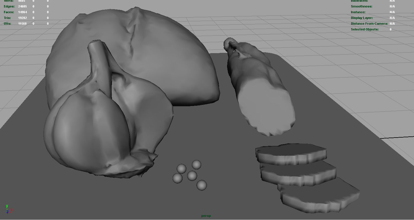 Fuet on a wooden board 3D model_13