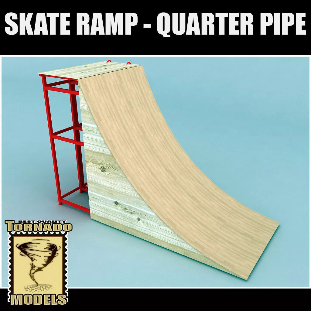 Skate Ramp - Quarter Pipe 3D model