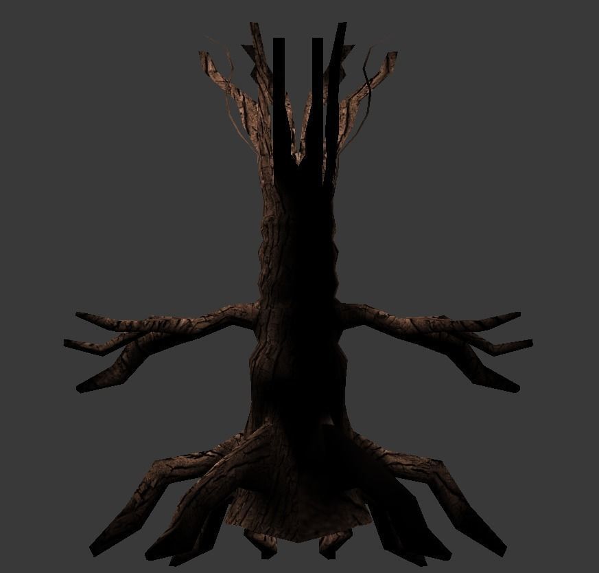 Wood Monster Low-poly 3D model_3