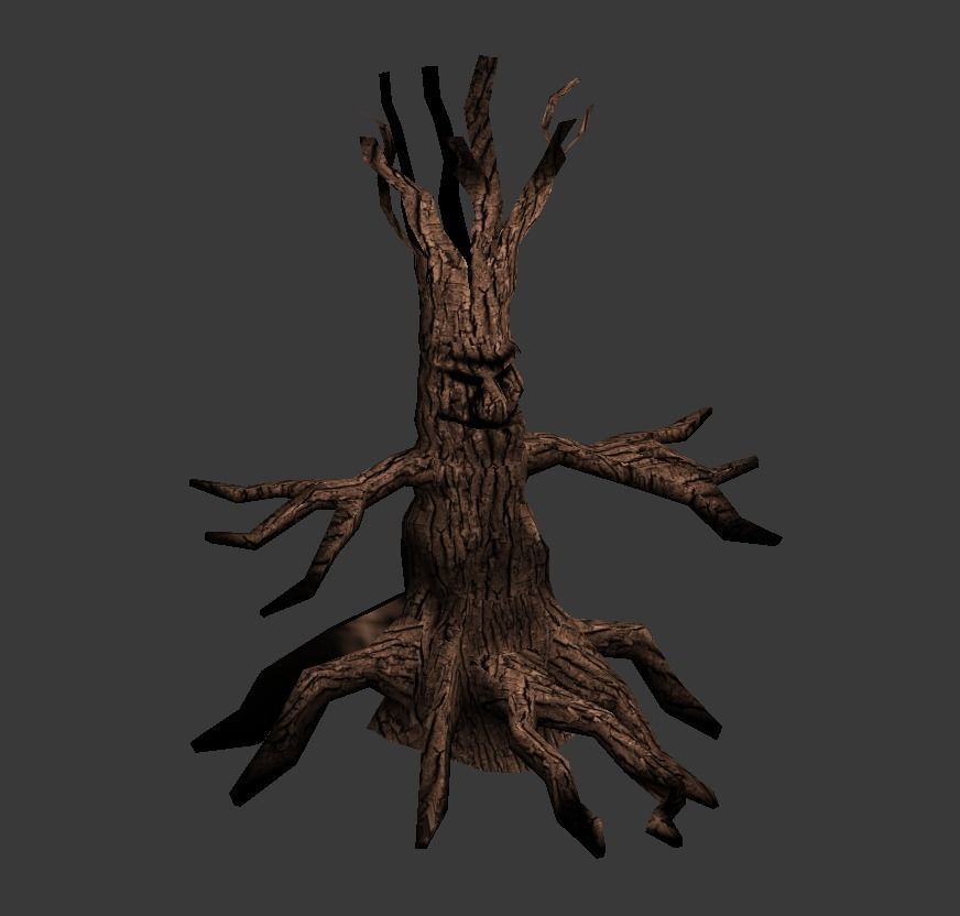 Wood Monster Low-poly 3D model_1