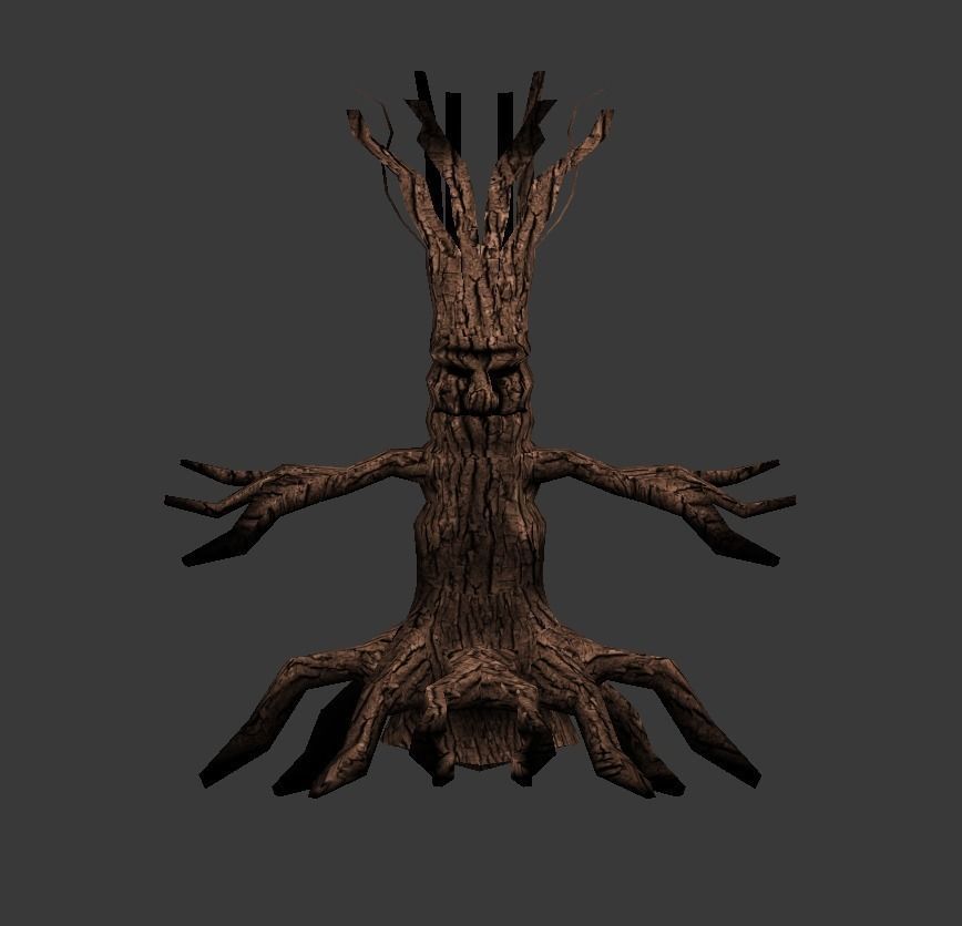 Wood Monster Low-poly 3D model_2