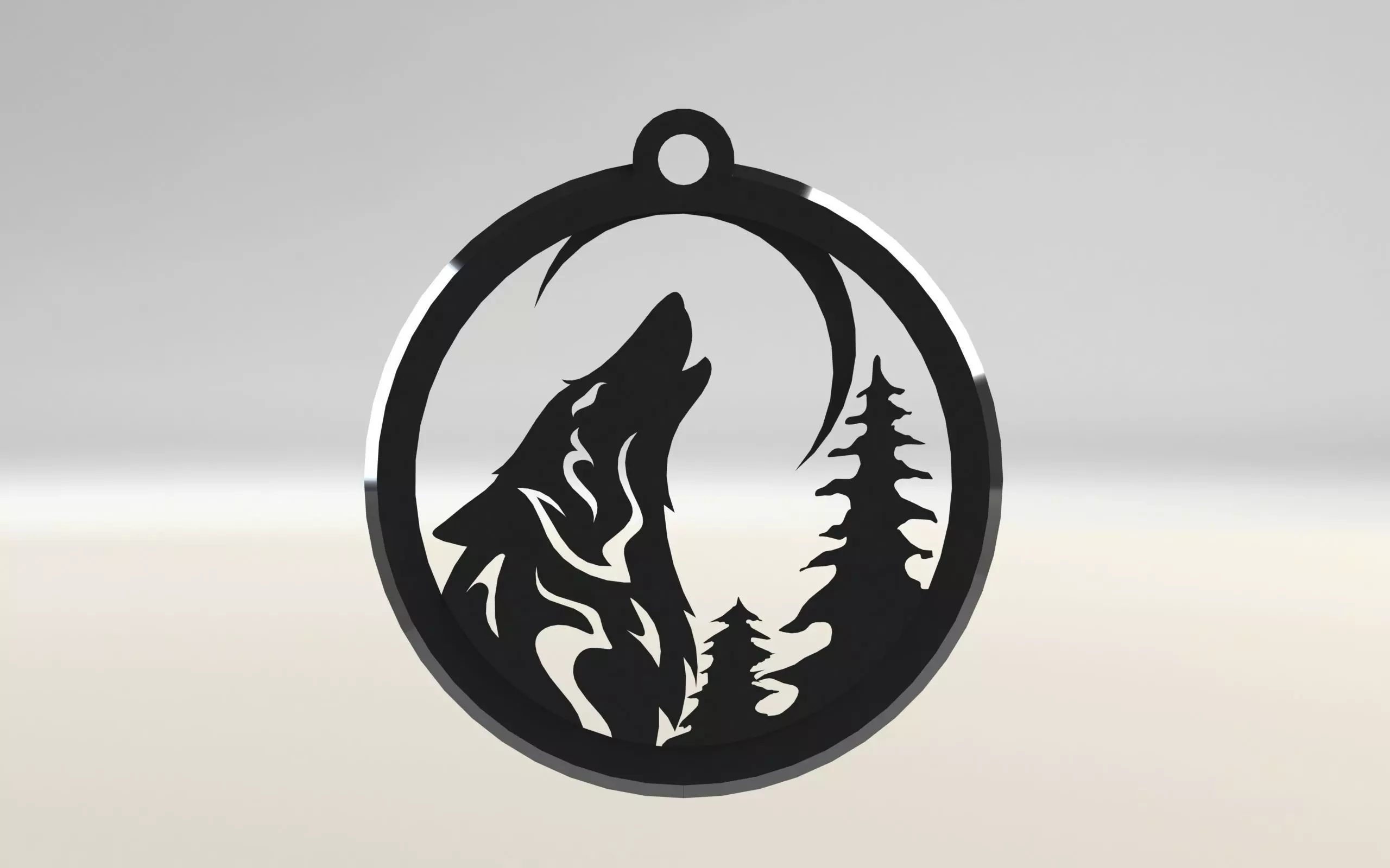 Wolf Keychains 3D print model_0