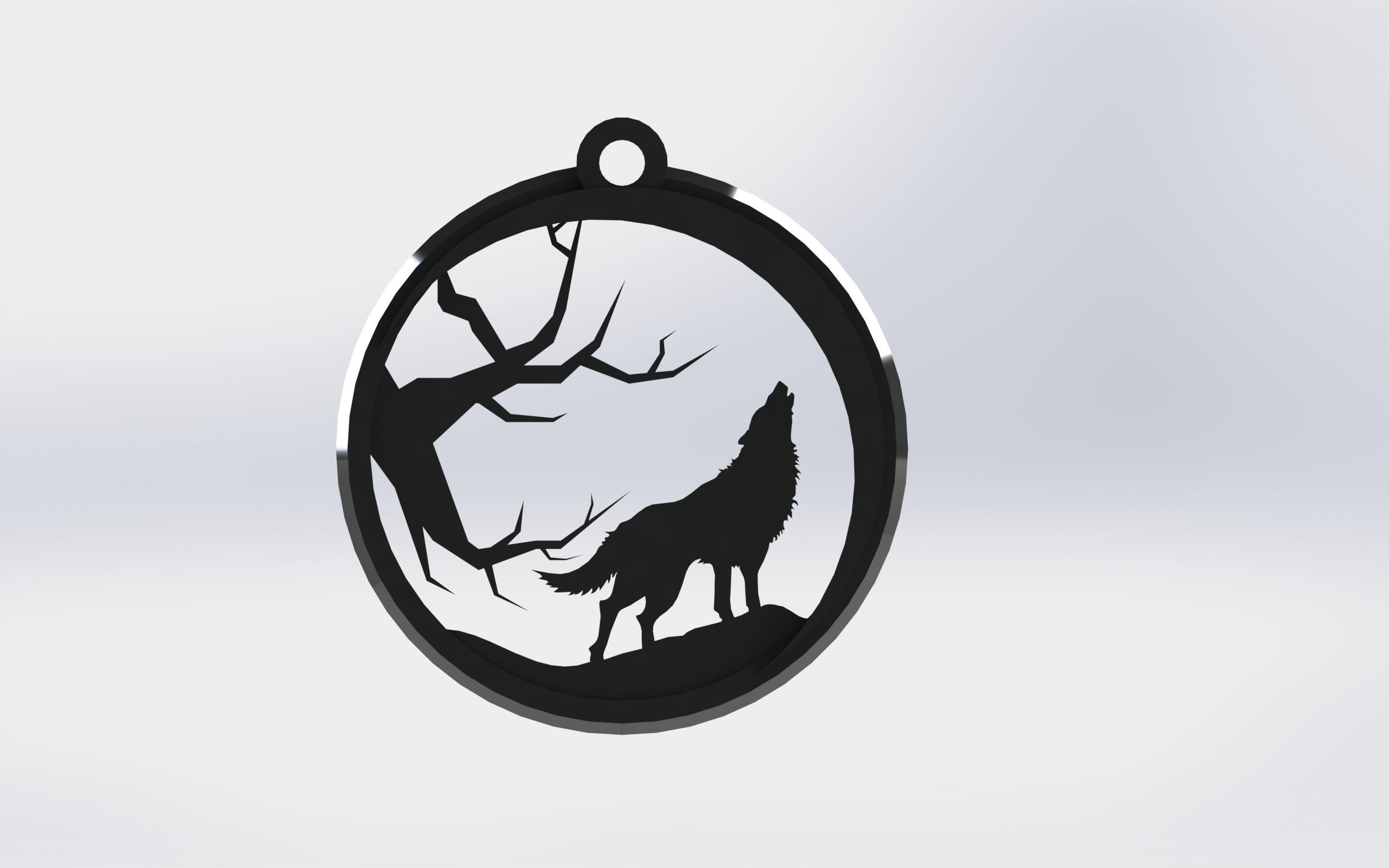 Wolf Keychains 3D print model_2