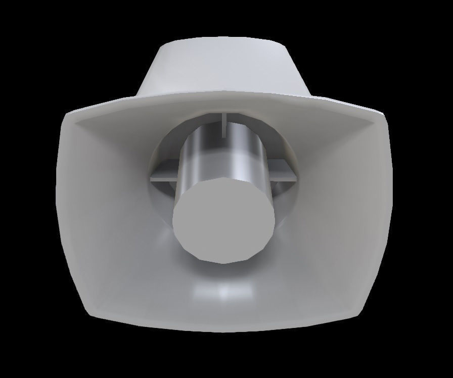Megaphone loudspeaker Low-poly 3D model_1