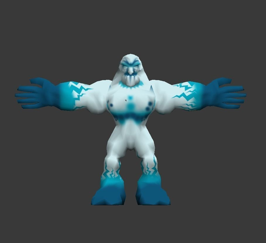 Ice Monster Low-poly 3D model