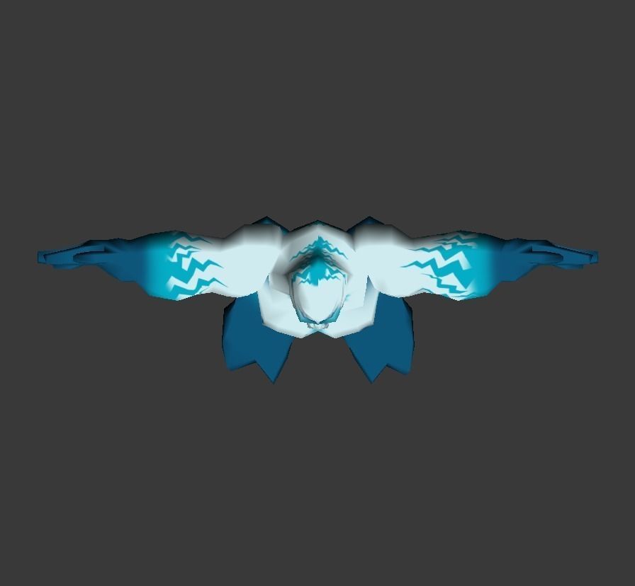 Ice Monster Low-poly 3D model_2