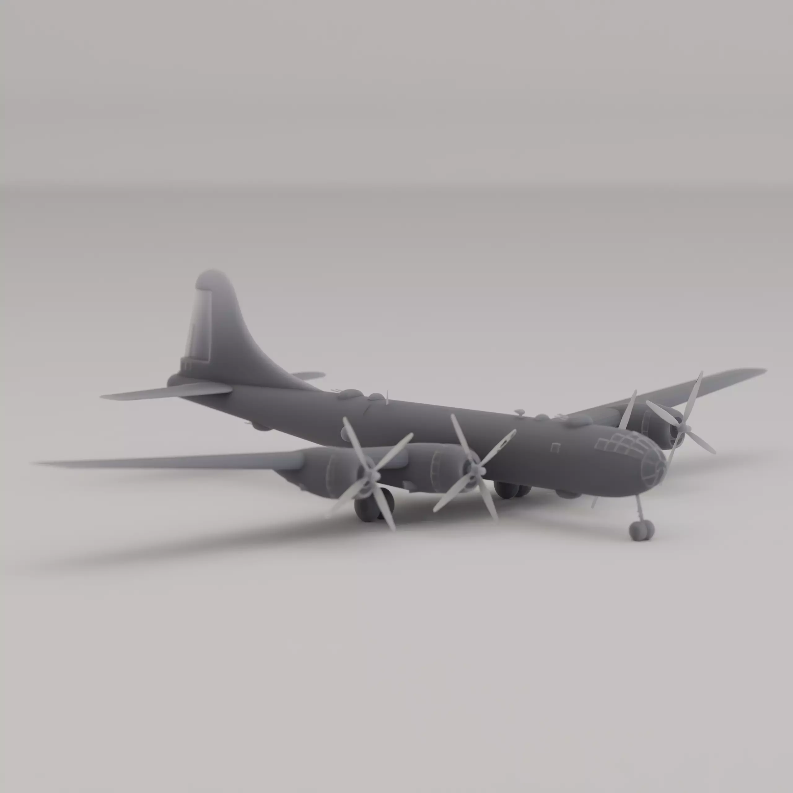 Boeing B 29 Superfortress Bomber United States WWII 1943 3D print model
